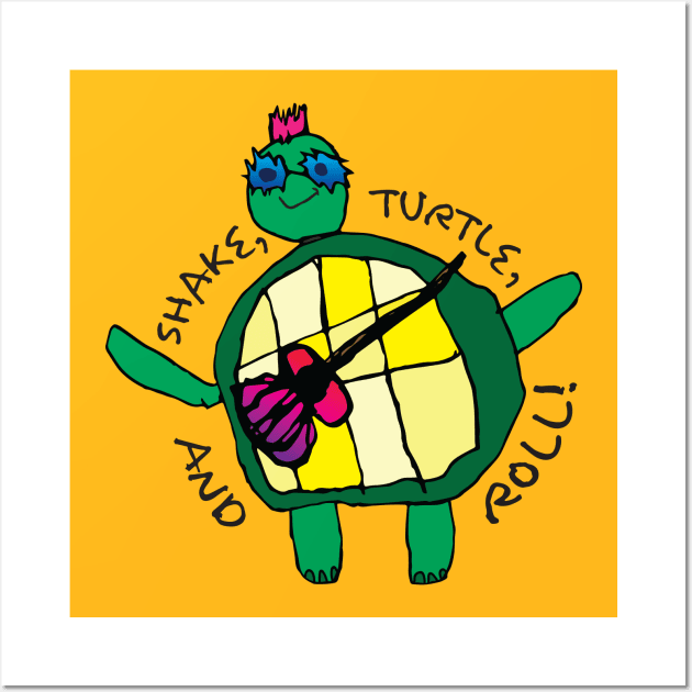 Way Cool Angi - Rock n' Roll Turtle! Wall Art by SchaubDesign